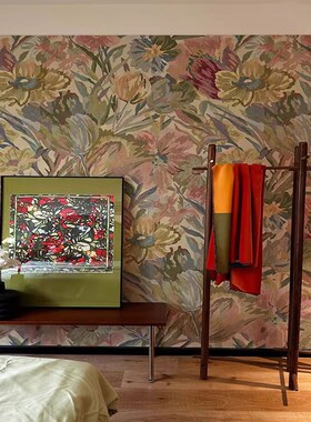定制无缝墙布壁画Weft Grden 春日花宴客厅餐厅卧室背景墙纸壁纸