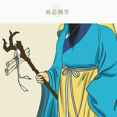 孙思邈人物画像 药王妙应真人卷轴挂画 中医院诊所药店装饰画定制