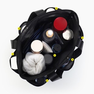 洗澡篮洗浴兜手提洗澡包大容量男女澡堂拎包游泳健身网眼沥水浴包