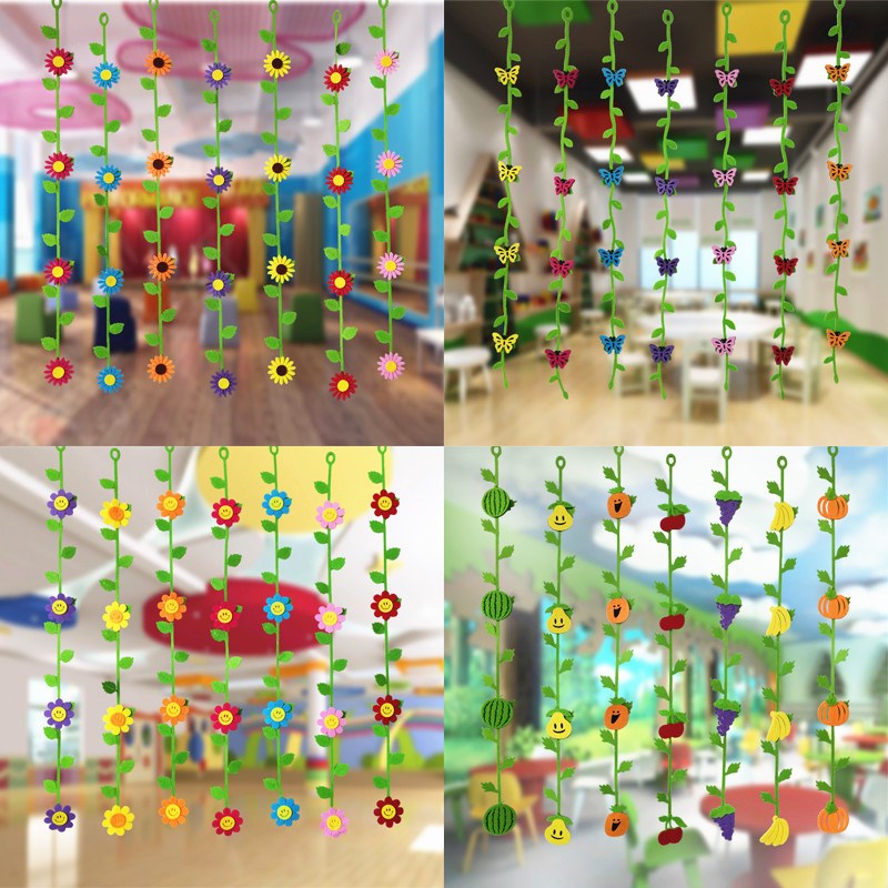 幼儿园吊饰教室走廊布置环创材料挂件店铺装饰春天太阳花创意挂饰