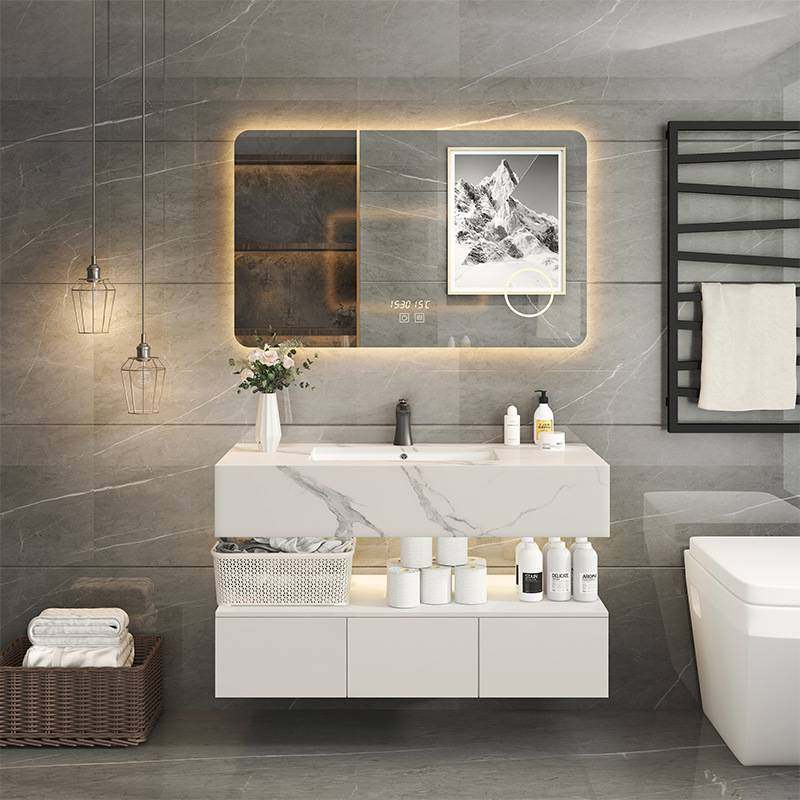 酒店双层岩板浴室柜卫生间洗漱台洗脸盆柜组合智能镜柜洗手台卫浴,家装主材,洗衣机柜,淘宝优惠券,粉丝福利购,淘宝优惠卷