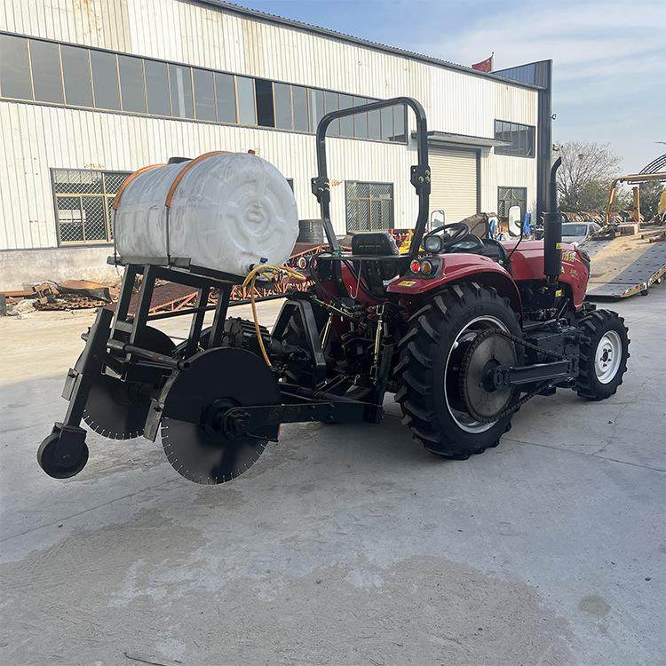 拖拉机带水泥切缝机 一次可以切双缝切割机 马路割缝机 宽窄可调