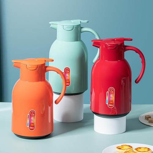 德铂保温瓶红胆玻璃内胆家用保温壶大容量真空锁温安全礼品福利