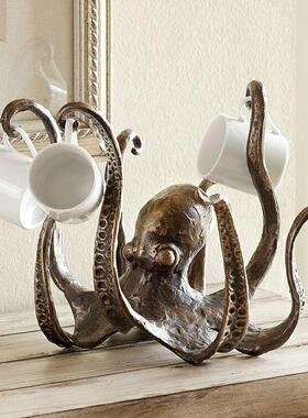 新品章鱼雕塑八爪鱼家居树脂摆件 客厅花园景观海洋美陈装饰摆件