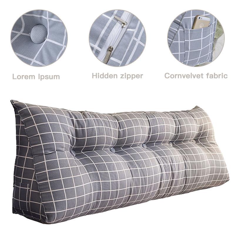 可拆洗床头靠垫大靠背榻榻米沙发靠枕护腰枕三角靠垫抱枕家居软饰