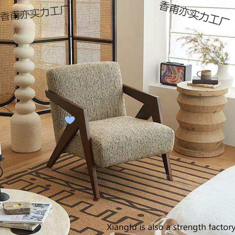 单人沙发椅法式中古客厅阳台休闲椅子实木设计师懒人沙发椅,鲜花速递/花卉仿真/绿植园艺,割草机/草坪机,淘宝优惠券,粉丝福利购,淘宝优惠卷