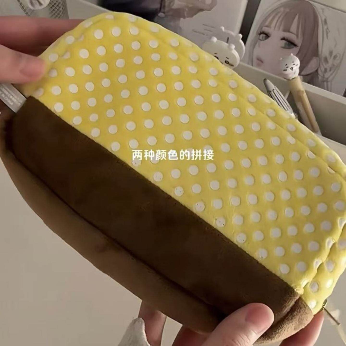 可爱轻松熊笔袋日系高颜值文具盒小学生大容量立体铅笔盒收纳