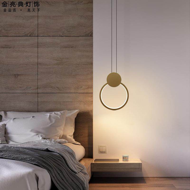 北欧简约大气单头长线小吊灯后现代家用餐厅吧台卧室床头LED灯具,家装灯饰光源,智能吊灯,淘宝优惠券,粉丝福利购,淘宝优惠卷