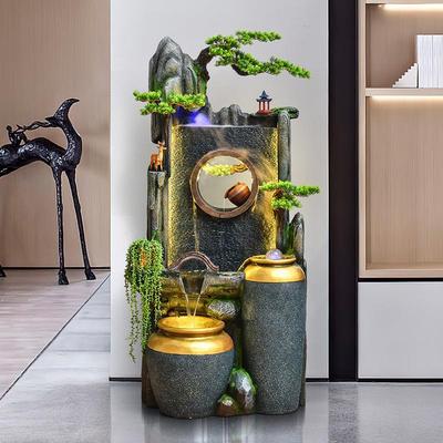 假山流水喷泉客厅阳台家居装饰落地水景店铺公司前台鱼池景观摆件