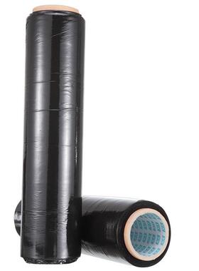 黑色环保缠绕膜 宽45CM 肉厚1.35CM 包装工业PE 防尘 拉伸膜