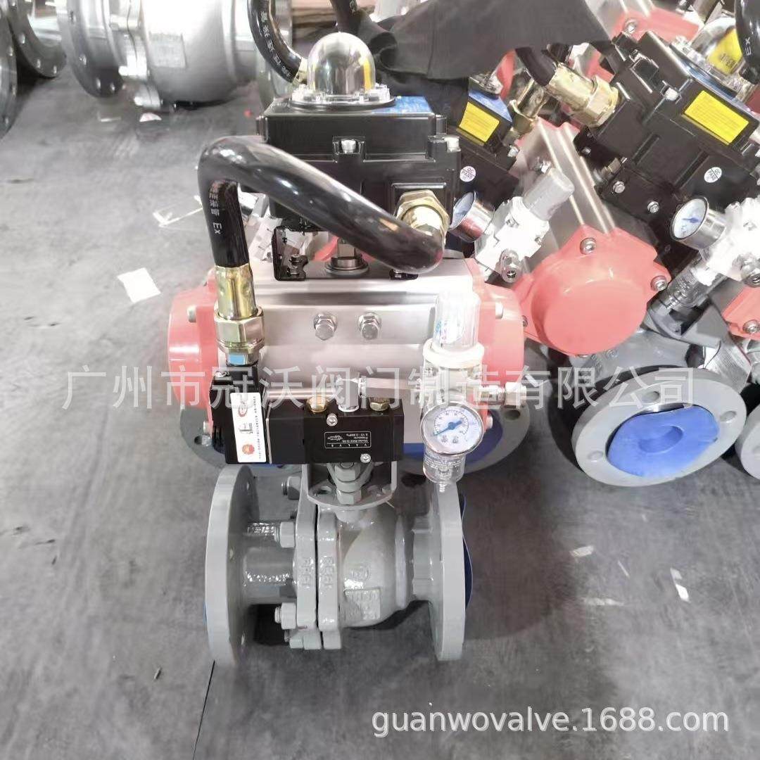 气动球阀法兰Q641F-16P、C不锈钢铸钢高温蒸汽法兰球阀快速切断阀