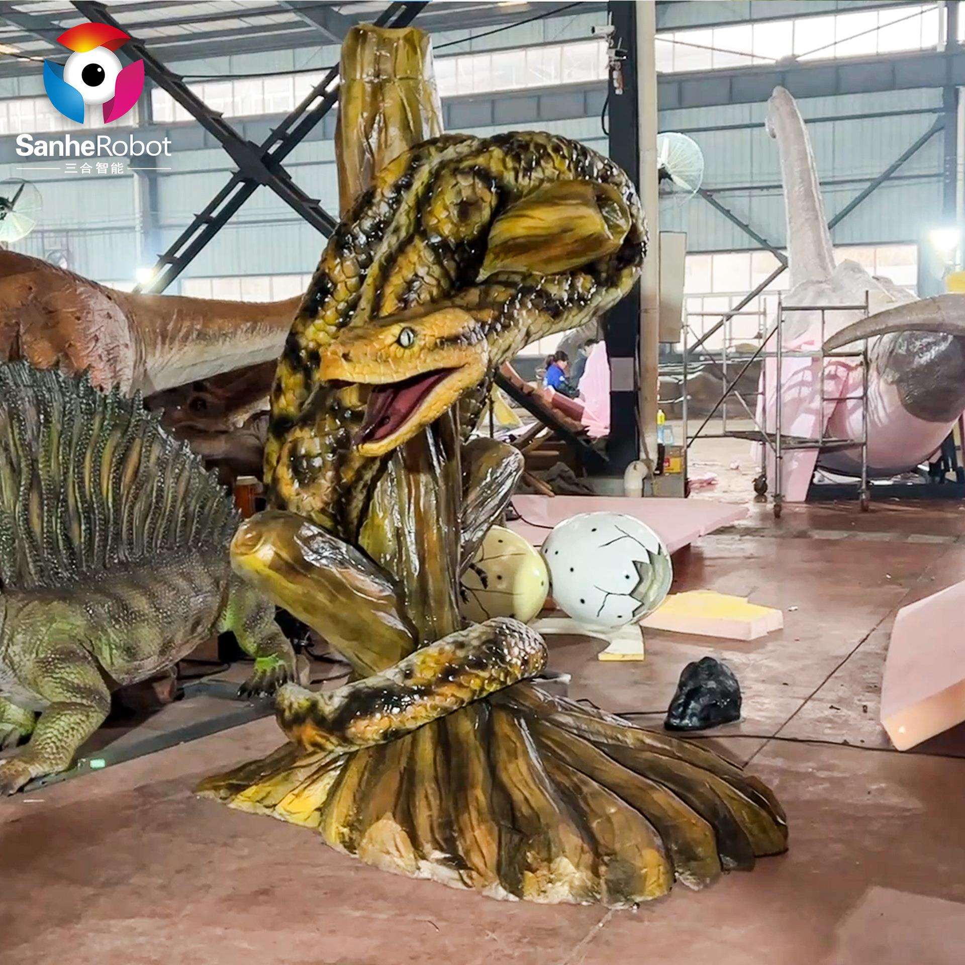 大型仿真动物模型蛇缠树仿真模型主题公园动植物园展览互动模型