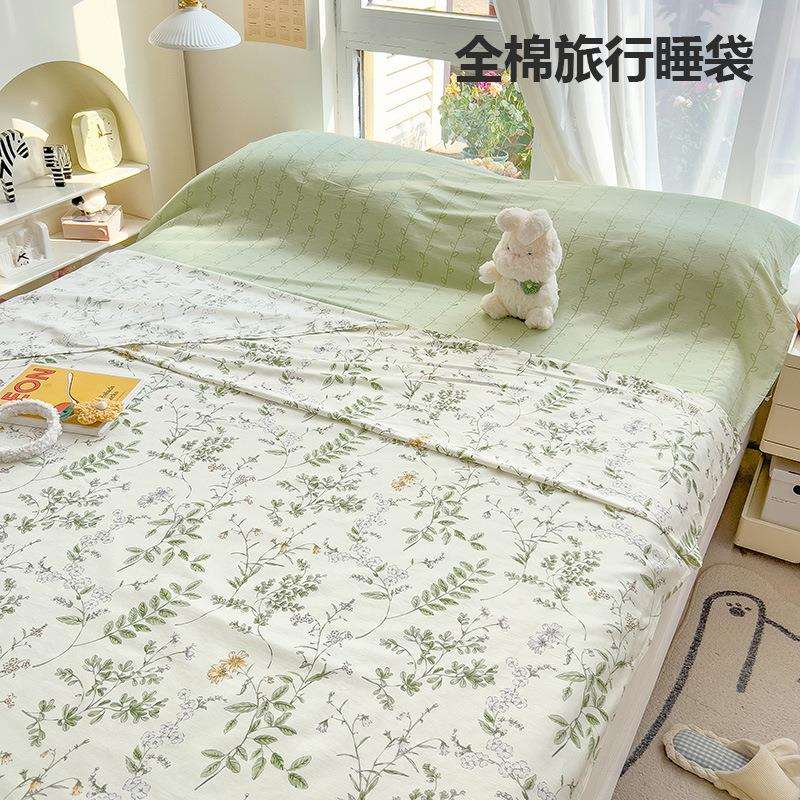 隔脏酒店全棉睡袋旅行成人床单纯棉被罩床品外出差便携式卧铺民宿