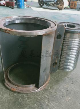 双法兰铸钢卷筒1T6M钢丝绳电动葫芦卷筒外罩中节