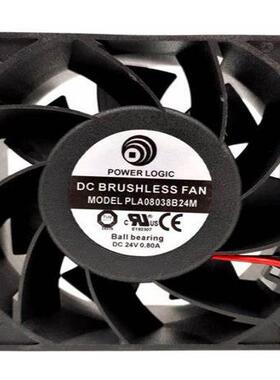 POWER LOGIC PLA08038B24M DC 24V 0.80A 8038 服务器 散热风扇