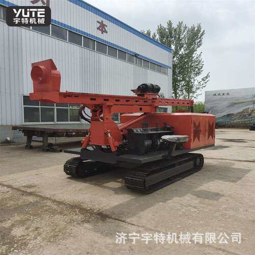 打桩机凿岩履带光伏板安装设备山地沙漠工程用履带式引孔机