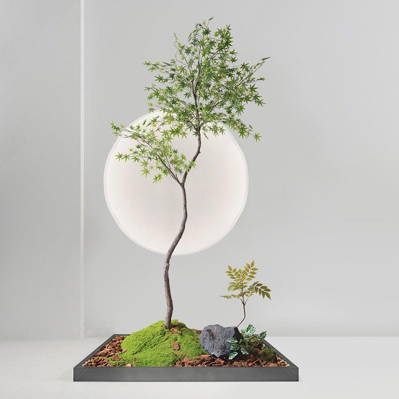 成套绿植景观摆件禅意装饰办公室创意仿真植物造景套装盆栽植物