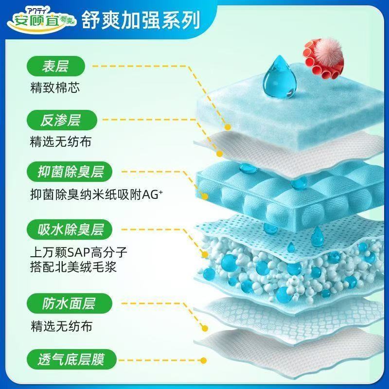 日本安顾宜成人纸尿裤 倍除臭抑菌亲肤透气 卧床老人大吸量尿不湿