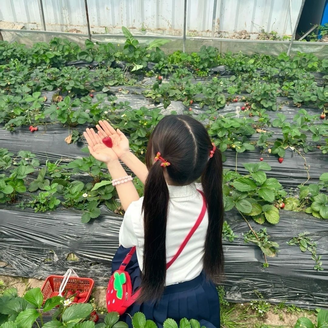 毛绒草莓造型斜挎包儿童成人百搭迷你单肩随身水果收纳包