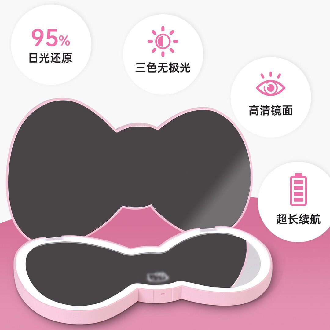 hellokitty化妆镜化妆镜子镜子成品发光可爱卡通KT猫闺蜜生日礼物