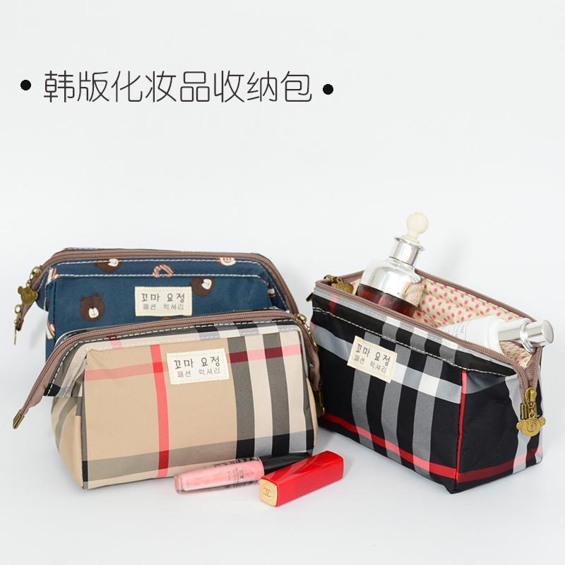 小型收纳化妆包旅行便携2024新款贝壳感防水化妆品网红耐脏