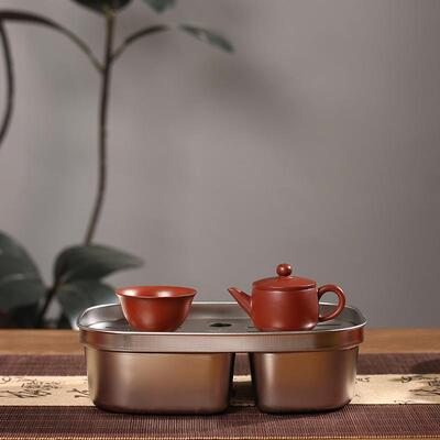 潮州原矿朱泥小品汉瓦壶50cc小容量一壶一杯喝茶茶壶旅行喝茶茶具