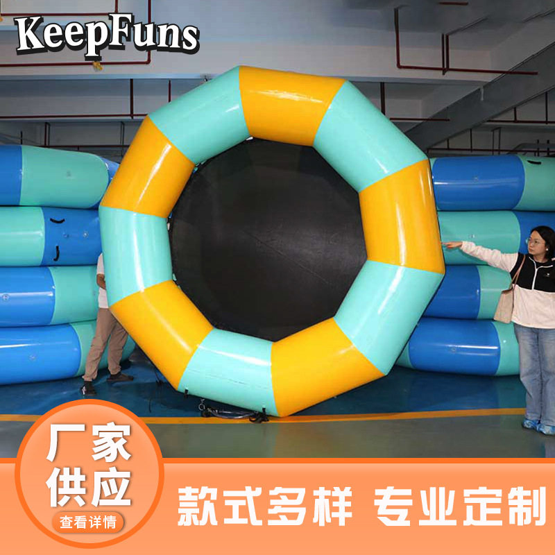 厂家供应充气水上乐园蹦床设备