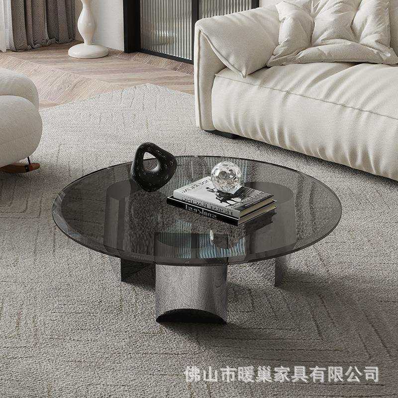 钢化玻璃茶几家用客厅酒店售楼处茶几桌意式轻奢不锈钢圆形茶几,鲜花速递/花卉仿真/绿植园艺,割草机/草坪机,淘宝优惠券,粉丝福利购,淘宝优惠卷