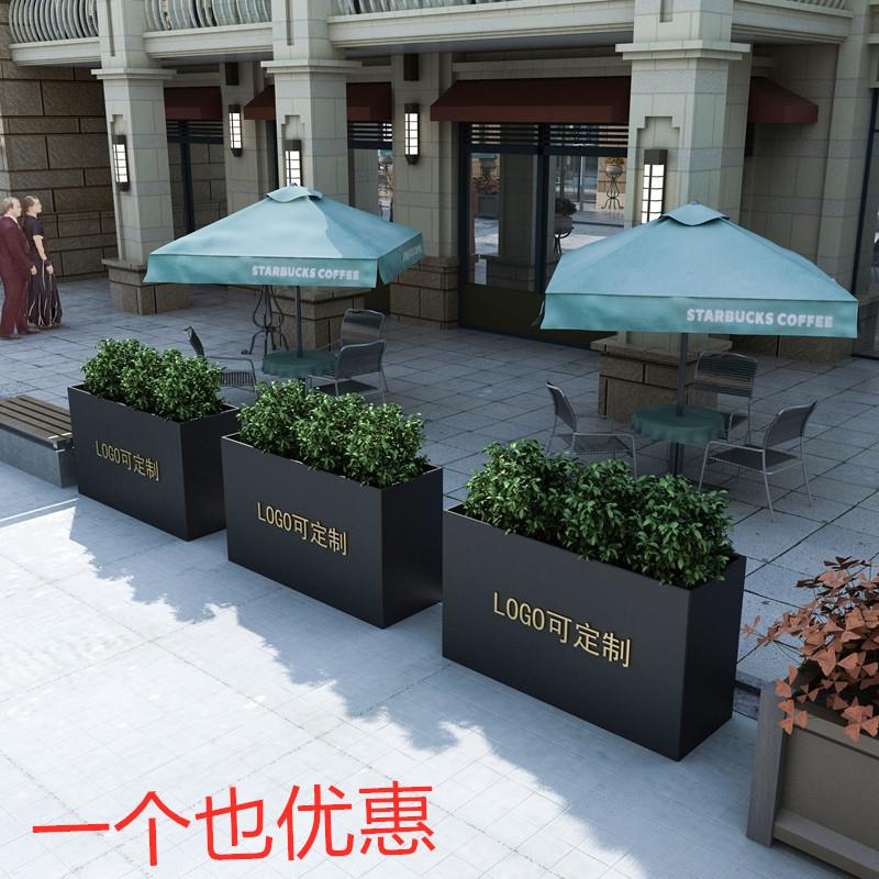 户外花箱外摆商业街售楼部广场隔断长方形花盆花架子园艺花坛花槽
