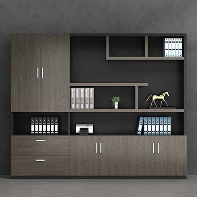 Office Bookcase Filing Cabinet Wooden Simple Plate Data Rack
