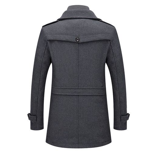 Autumn And Winter Mens Business Wool Coat Fashion Double Co