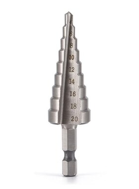 7XEA 4PC High Speed Steel Hexagonal Shank Straight Slot Step
