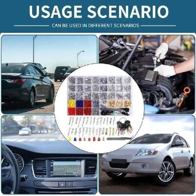 950Pcs Car Wire Terminals Connector Pin NonInsulated Plug