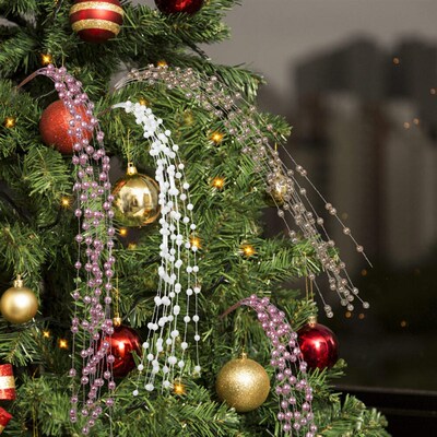1PC Glitter Artificial Flower Christmas Berries Branches