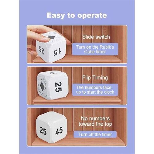 Gravity Sensor Flipping Timer Productivity Cube LED Display