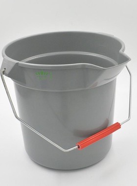 10L小号加水桶带刻度提水桶装水桶桶加厚方口保洁塑料桶灰色水桶