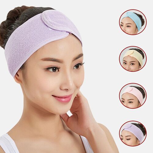 Women Adjustable SPA Facial Headband Bath Makeup Hair Band H