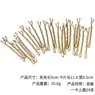 24pcs/set Black Hairpin Curly Wavy Grips Hairstyle Hairpins