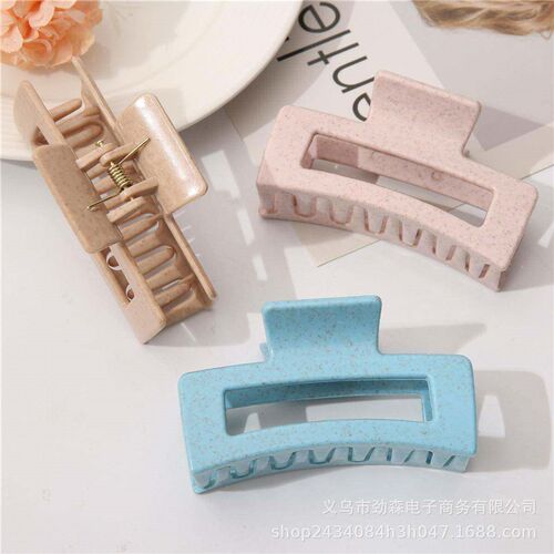 Vintage Hair Clips for Women Simple Claw Clip Blue Frosted B