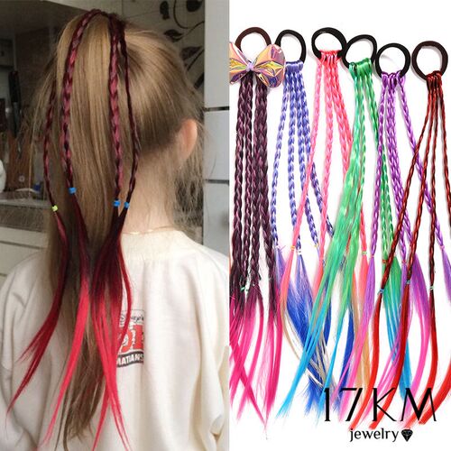 Baby Girls Rainbow Color Elastic Hair Bands For Women Childr