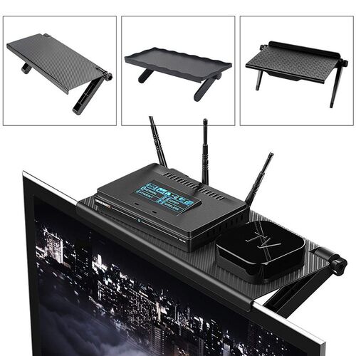 TV Screen Top Shelf Organizer Bracket Stand Adjustable Monit
