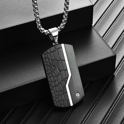 Mens fashion stainless steel room light sand black pendant