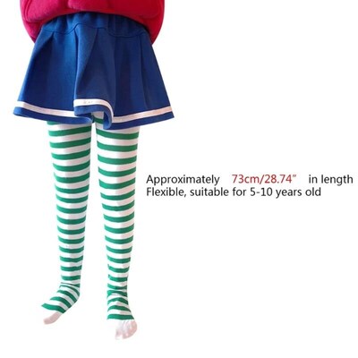 Halloween Cosplay Children Stripe Pantyhose Stockings Baby B
