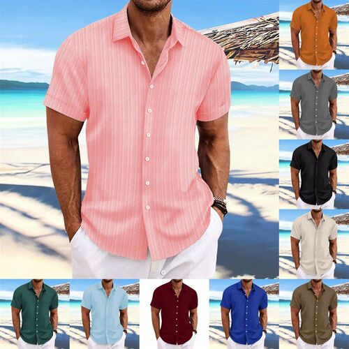 Simple And Versatile Summer New Mens Cotton And Linen