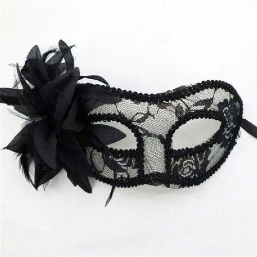 Venice Princess Masquerade Mask Handheld Side Flower