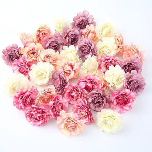 10pcs/lot Artificial Flowers 5CM Silk Rose Head For Wedding