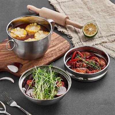 Stainless Steel Instant Noodle Bowl Drop-proof Unbreakable