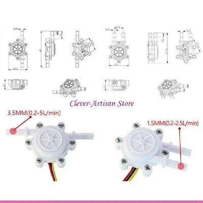 E06B Compact Water 0.2-8L/min Switch Meter Flowmeter
