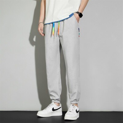 Casual Sweatpants Mens Waffles Pants teny All-match Leg-toe