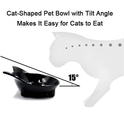 Cat Food Bowl Non-slip Dog Plate Pet Food Bowl Shallow Cat W